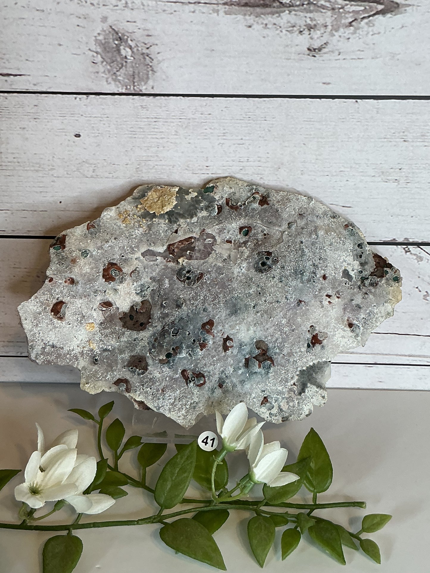 Amethyst Flower Slab 7”x 5”