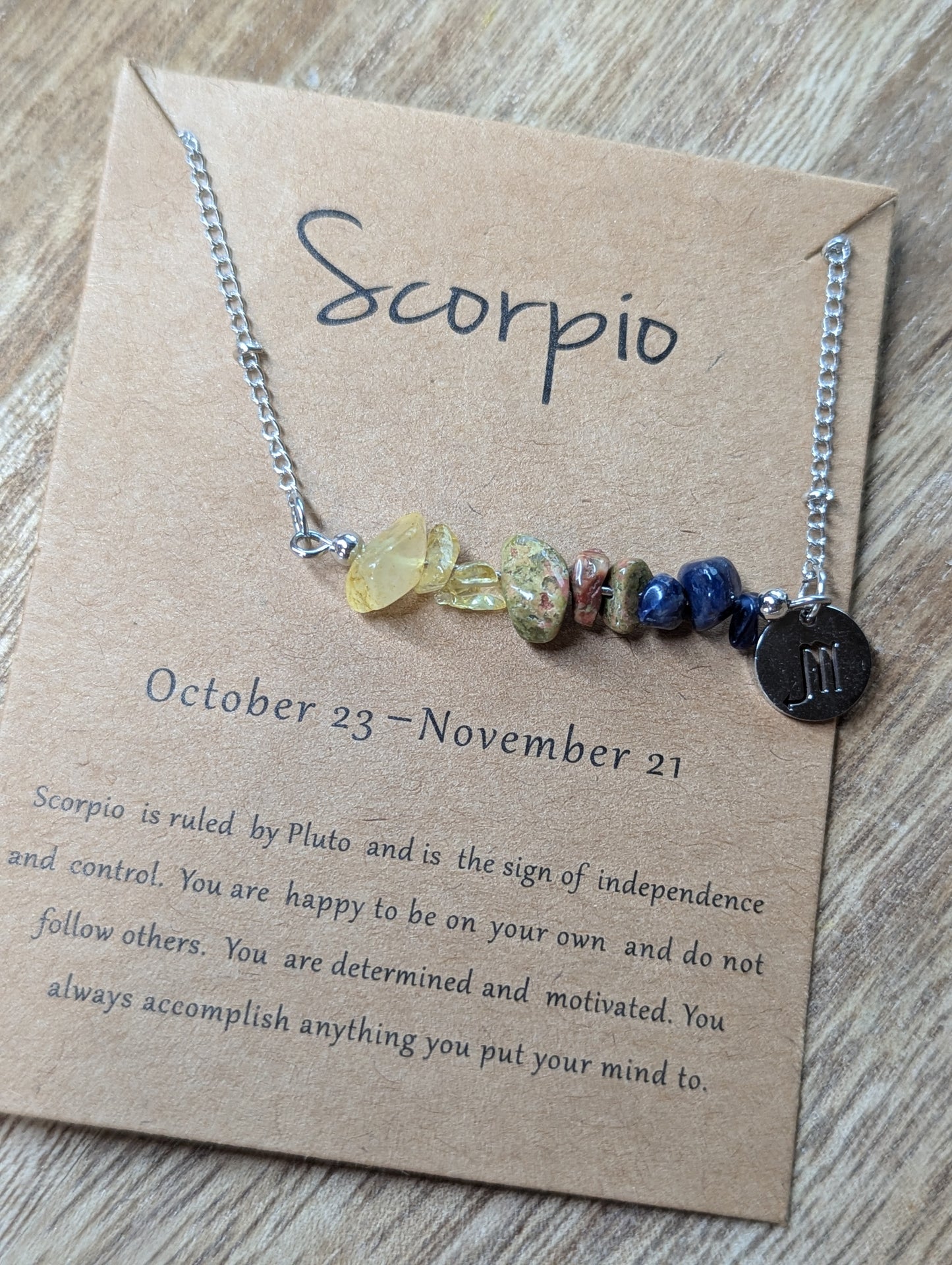 Zodiac SCORPIO Bar Necklace