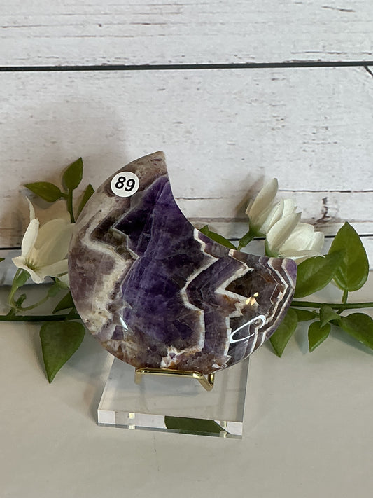 Chevron Amethyst Moon 3”h x2”w