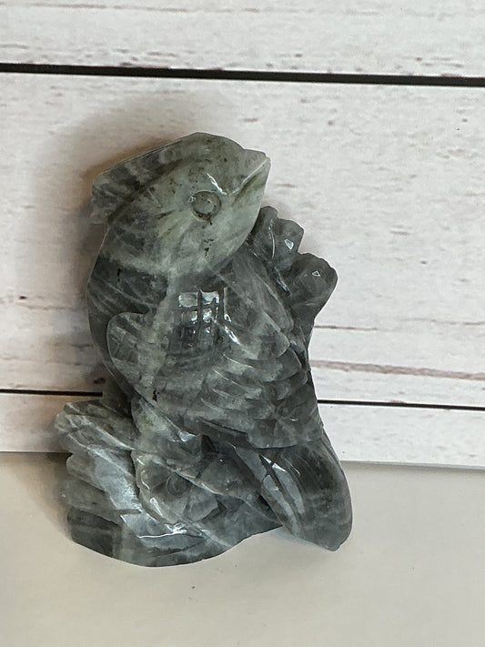4” LABRADORITE BIRD CARVING