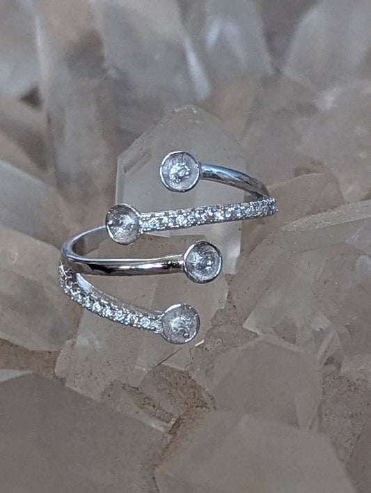 Sterling Silver Carol Ring Mount for PEARL/Pearls