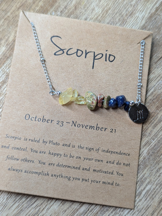 Zodiac SCORPIO Bar Necklace