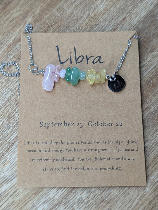 Zodiac LIBRA Bar Necklace
