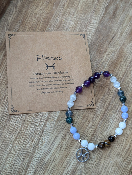 Zodiac PISCES stretch Bracelet