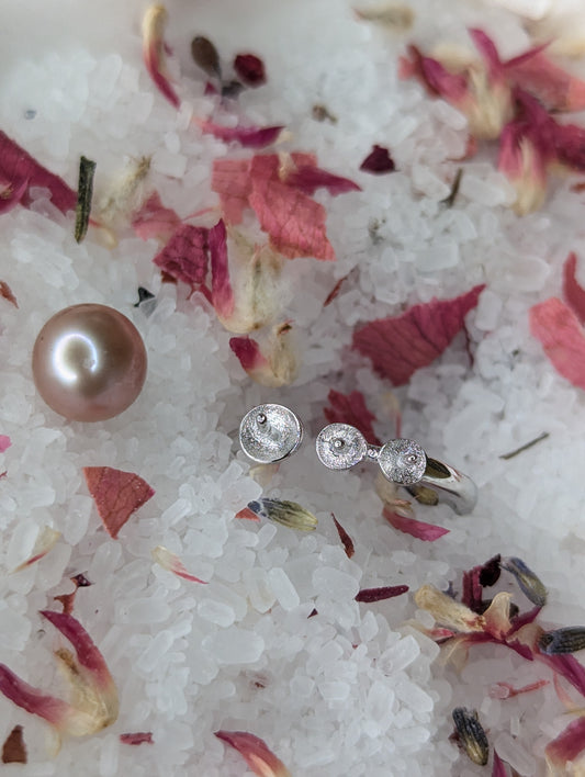 Ss 3 pearl Ring Setting