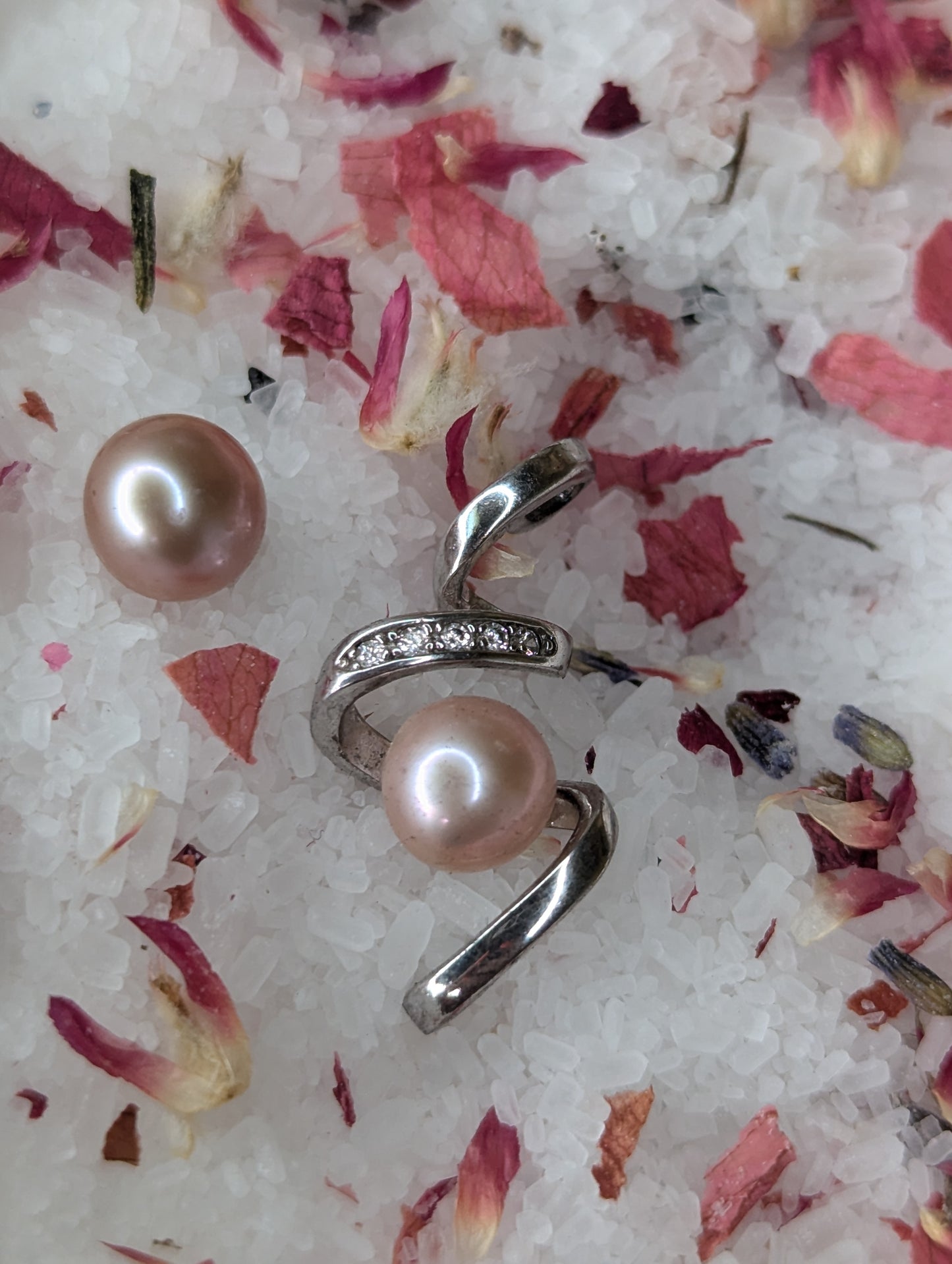 Preset CZ SS Pearl Pendant