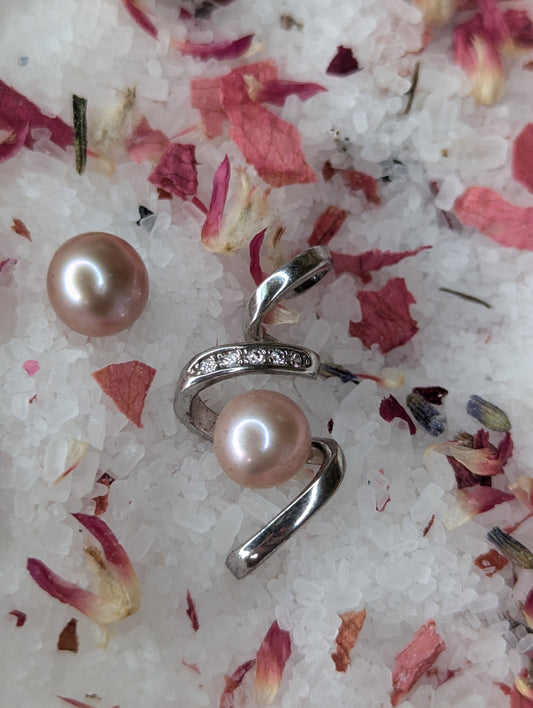 Preset CZ SS Pearl Pendant
