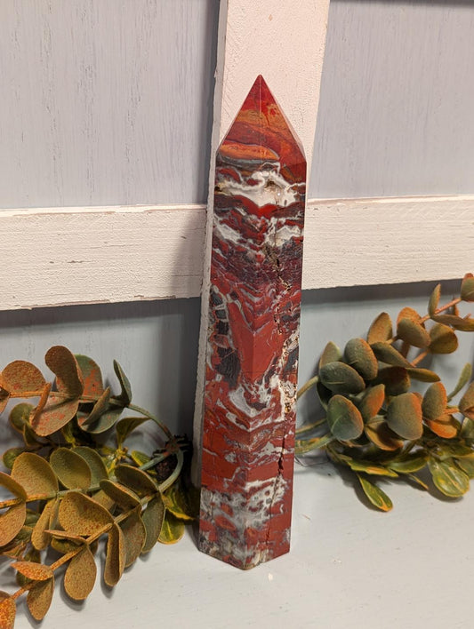 Brachiated Red Jasper Point/Tower 6.5"